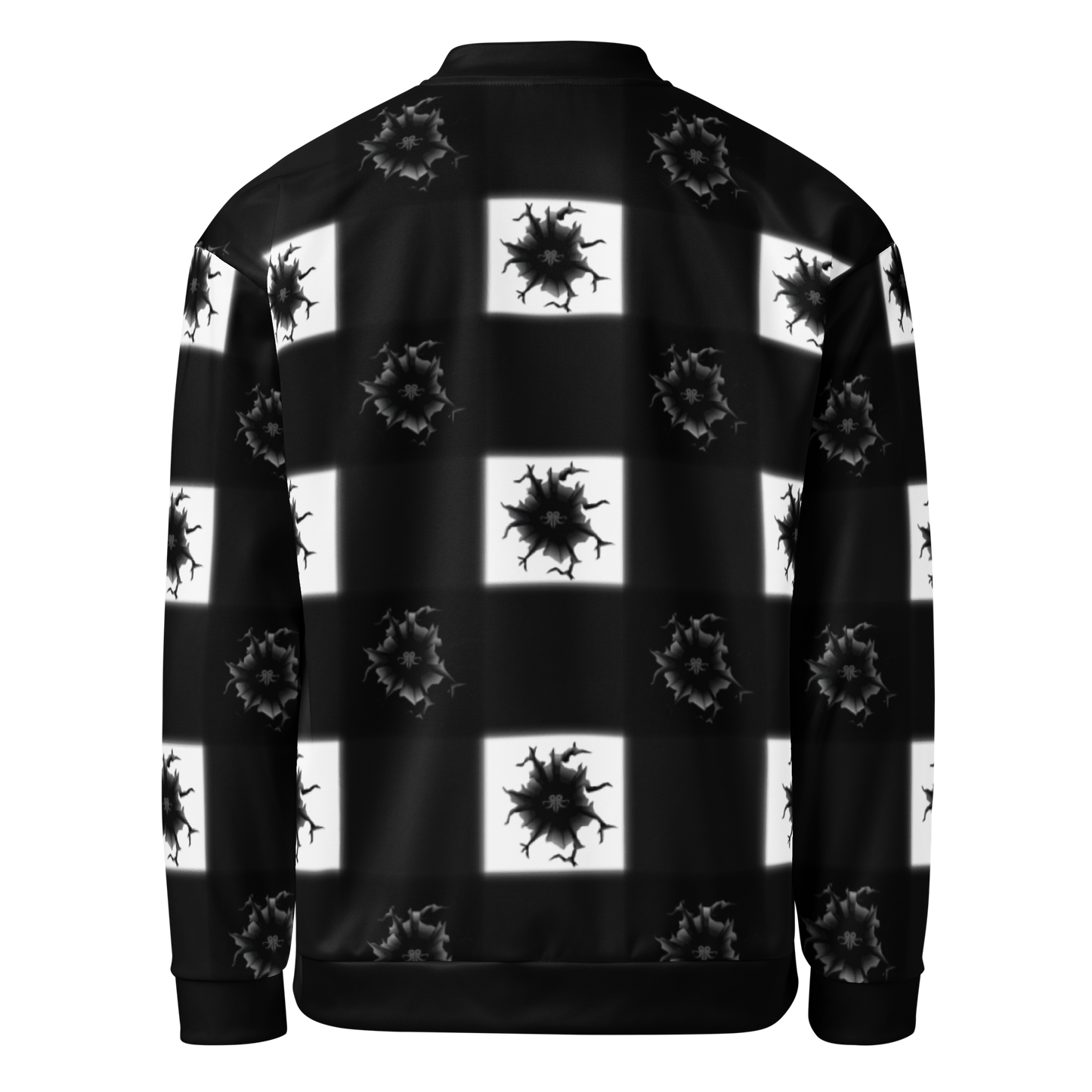 Emblem Plaid Bomber Jacket