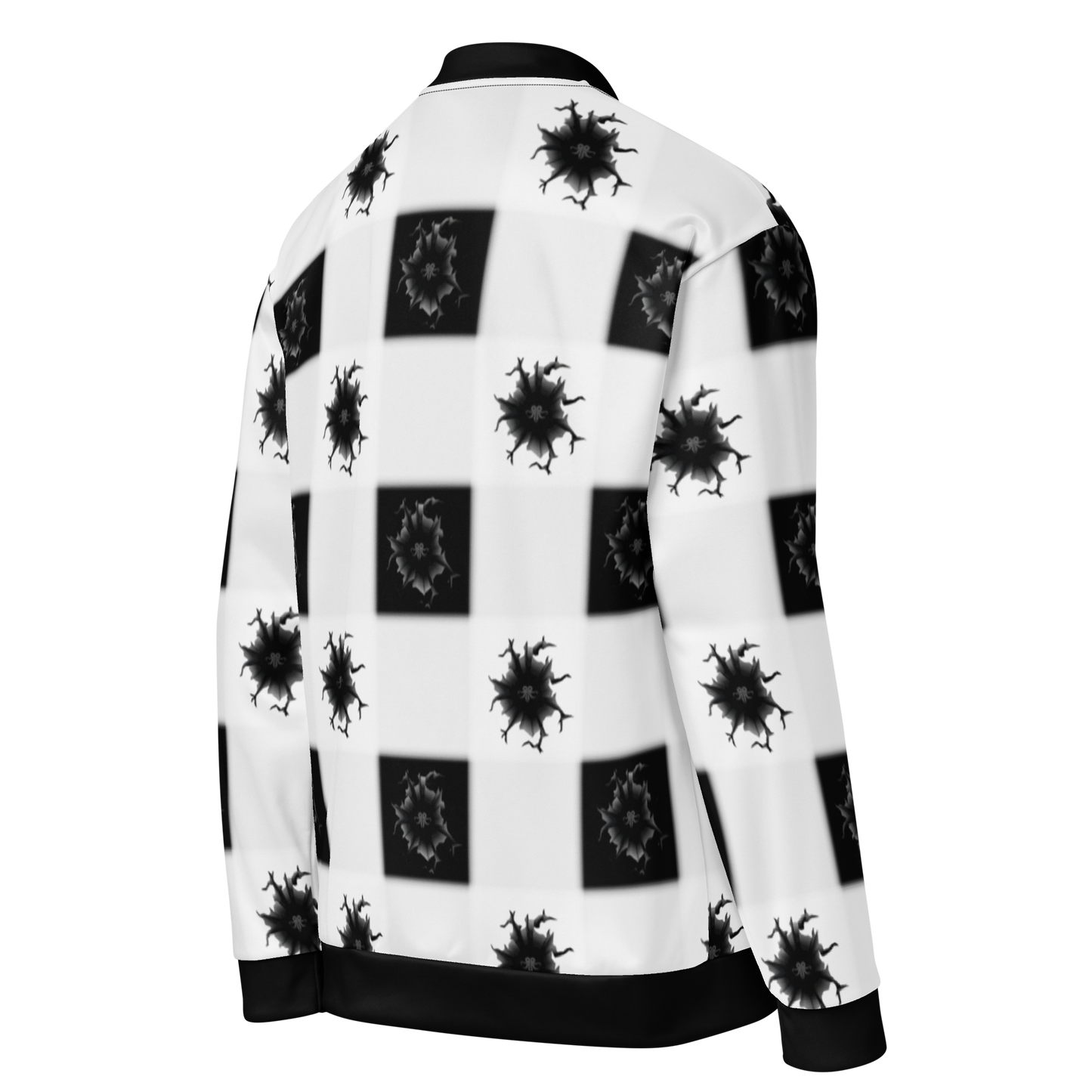 Emblem Plaid Bomber Jacket