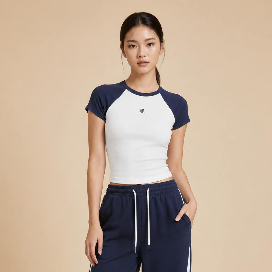 Women’s Micro Rib Emblem Tee