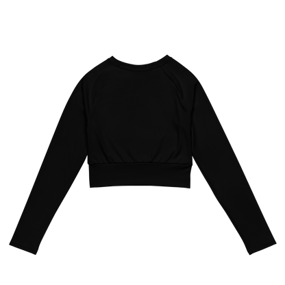 Emblem long-sleeve crop top