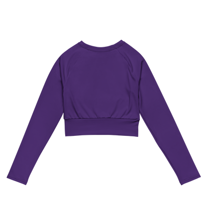 Emblem long-sleeve crop top