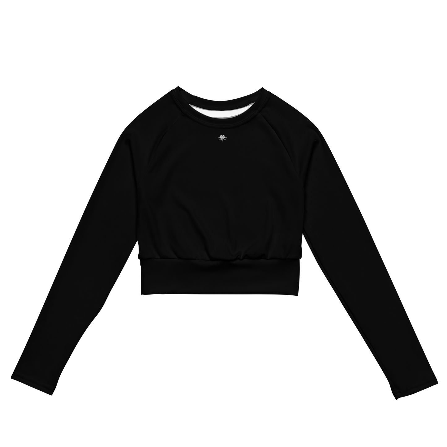 Emblem long-sleeve crop top