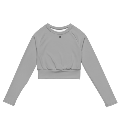 Emblem long-sleeve crop top