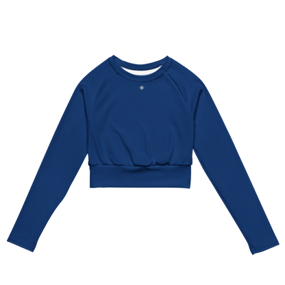 Emblem long-sleeve crop top