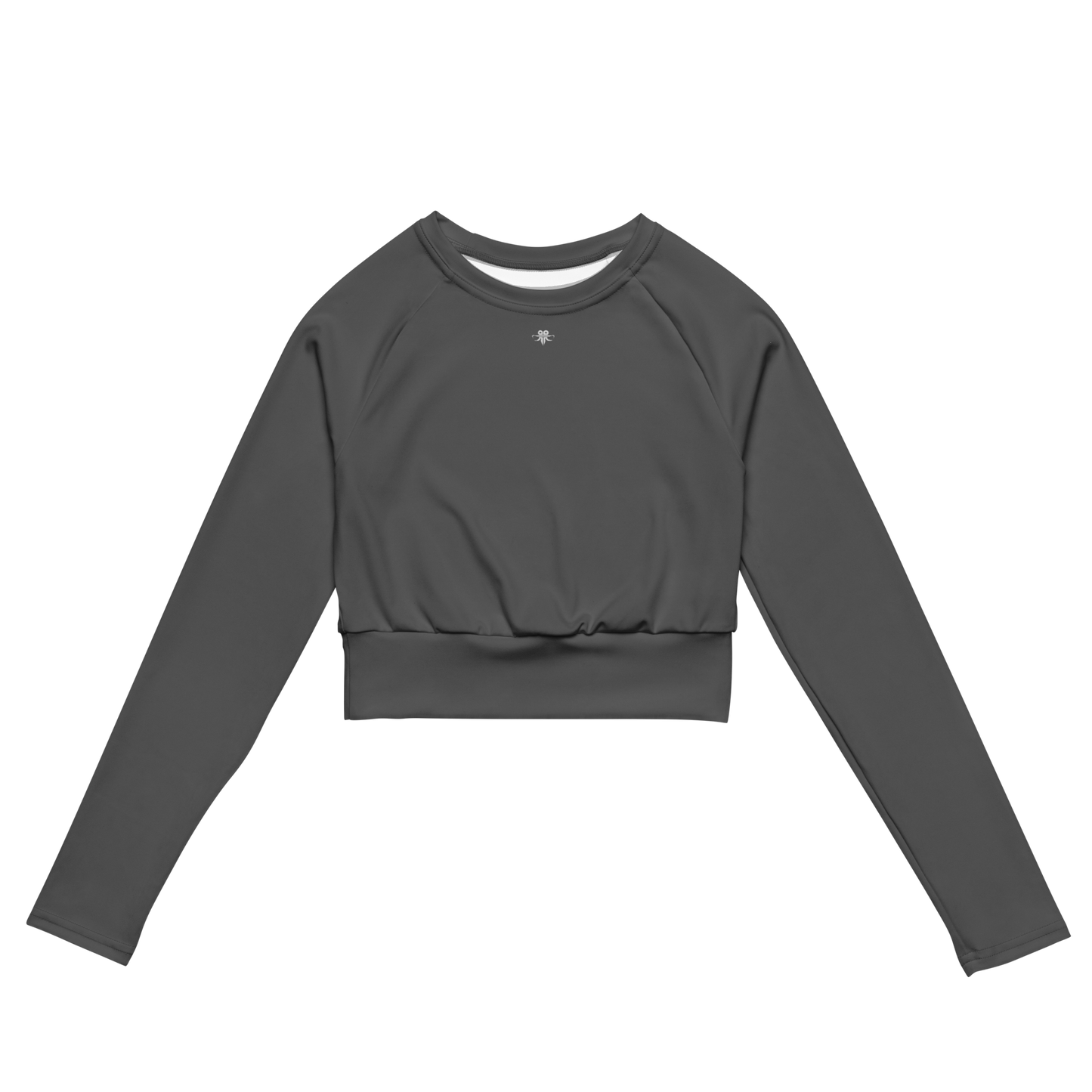 Emblem long-sleeve crop top