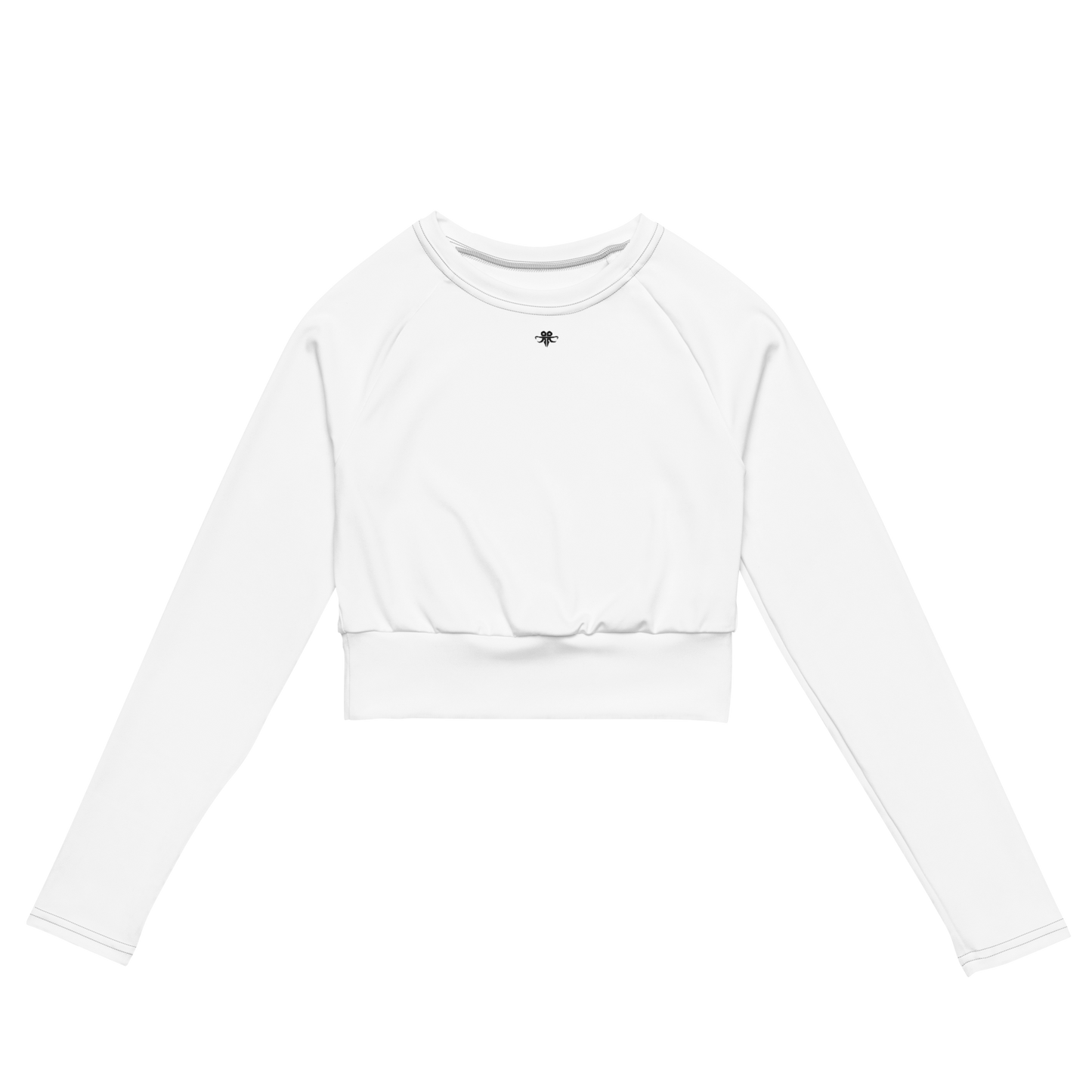 Emblem long-sleeve crop top