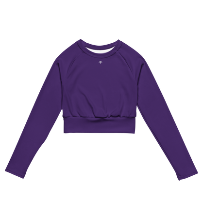 Emblem long-sleeve crop top