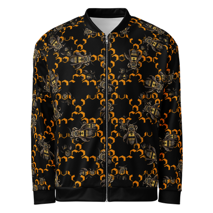 All-Over Honeycomb Bomber Jacket