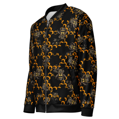 All-Over Honeycomb Bomber Jacket