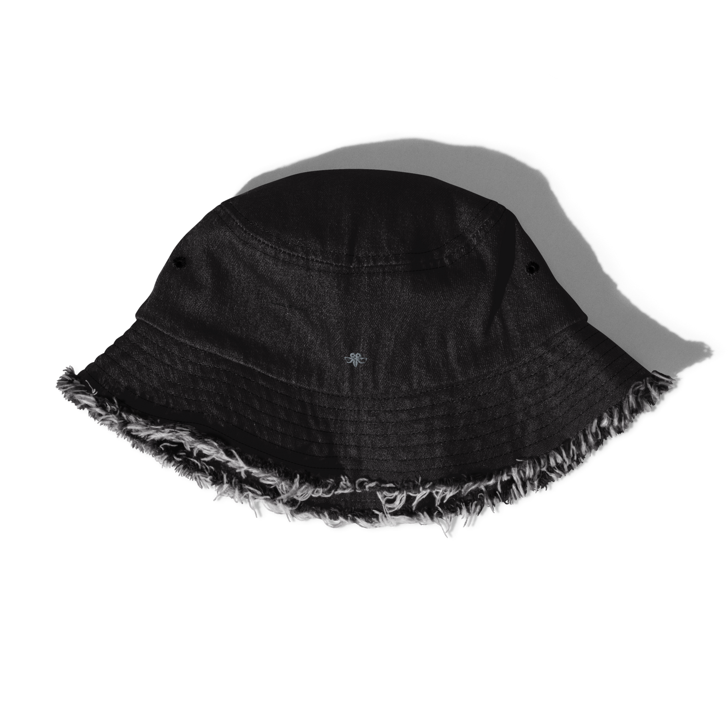 Embroidered Emblem denim bucket hat