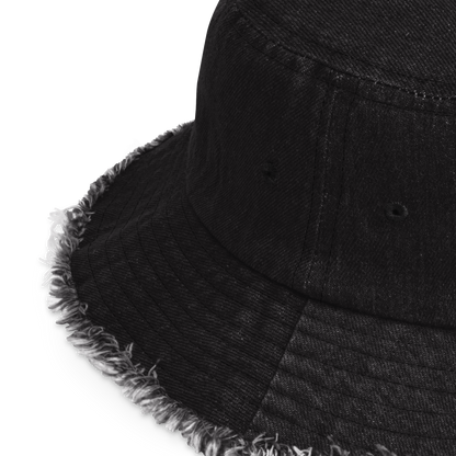 Embroidered Emblem denim bucket hat