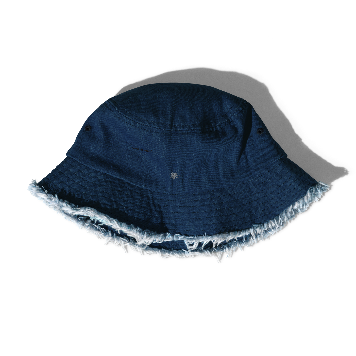 Embroidered Emblem denim bucket hat