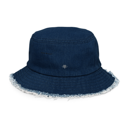 Embroidered Emblem denim bucket hat