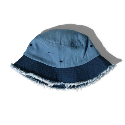 Embroidered Emblem denim bucket hat