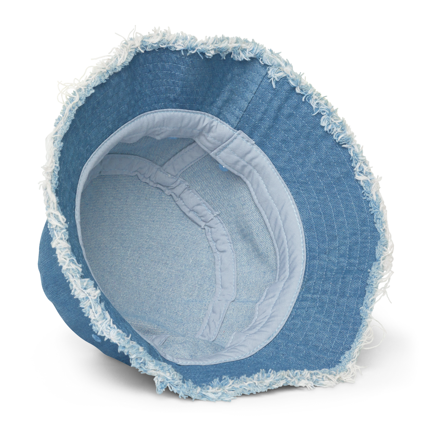 Embroidered Emblem denim bucket hat