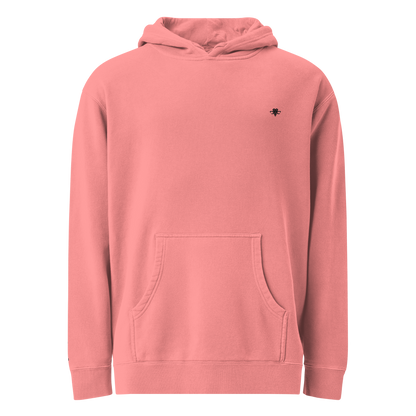 Embroidered Emblem pigment-dyed hoodie